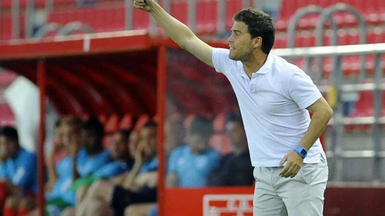 El t&eacute;cnico de la SD Huesca, Rubi,  ha destacado el buen partido realizado por su equipo | Foto: La Liga