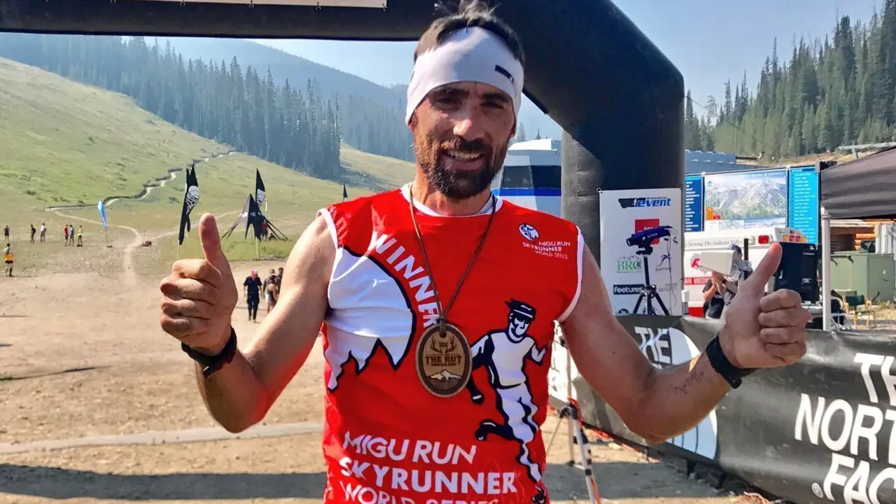 Luis Alberto Hernando tras ganar The Rut. Foto: Skyrunner