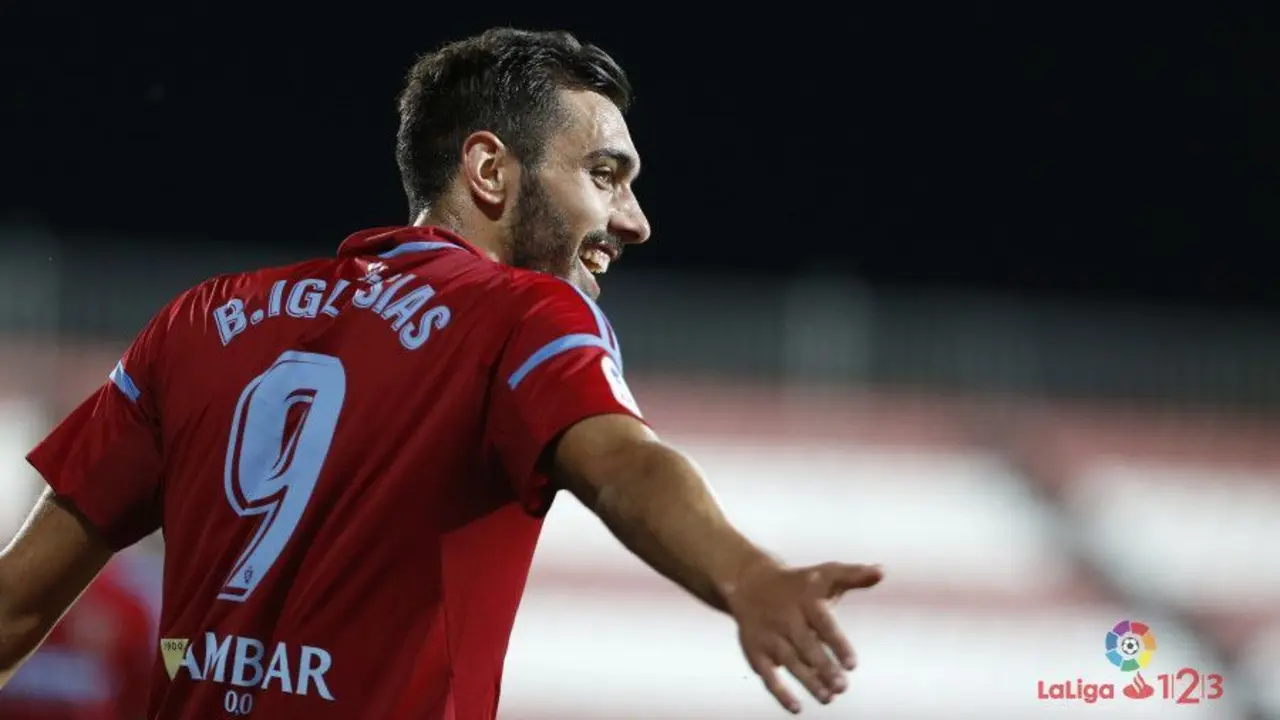 Borja Iglesias en su etapa como jugador del Real Zaragoza. | Foto: LFP