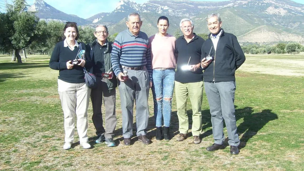 Imagen de los ganadores del torneo celebrado hoy. Foto: Golf Guara