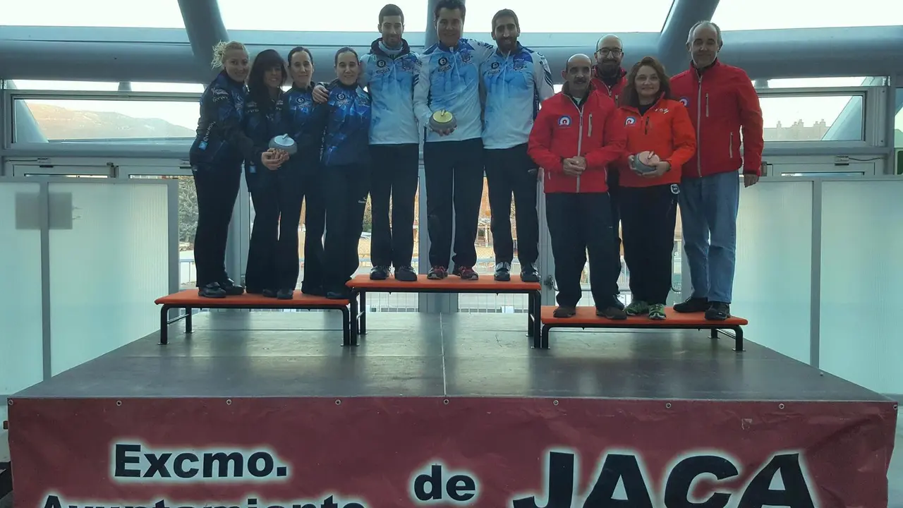 Podio del VI Torneo &lsquo;Ciudad de Jaca&rsquo;. | Foto: CH Jaca