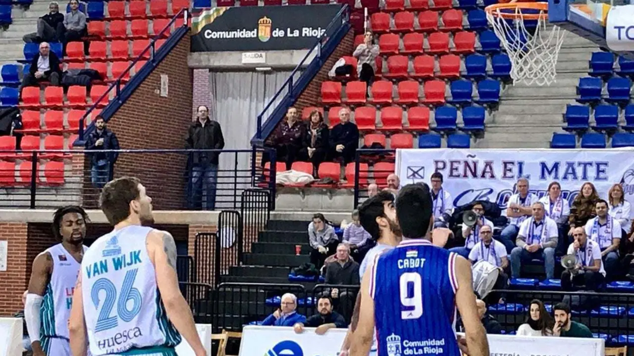 Imagen durante el partido de esta ma&ntilde;ana en Logro&ntilde;o | Foto: FEB