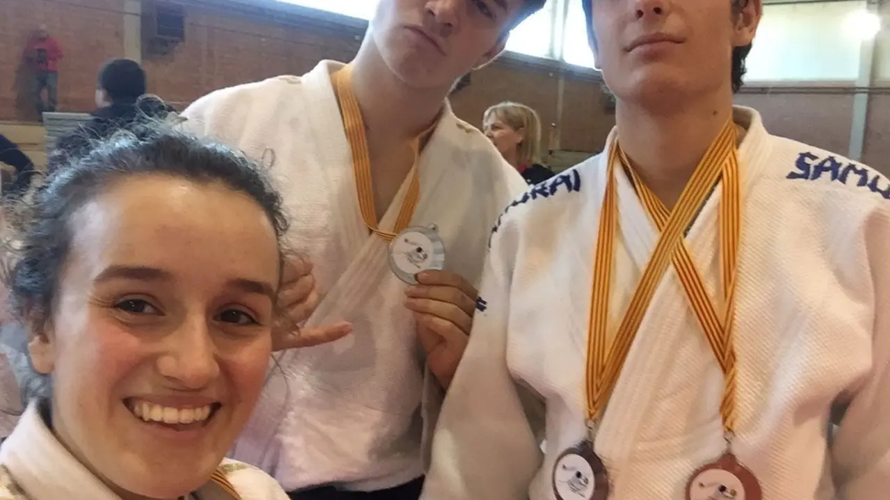 Los tres medallistas de la Escuela de Judo Samurai