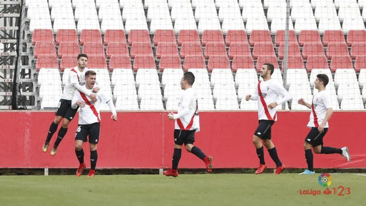 'Curro' celebra el gol anotado al Lorca en los &uacute;ltimos instantes | Foto: LaLiga