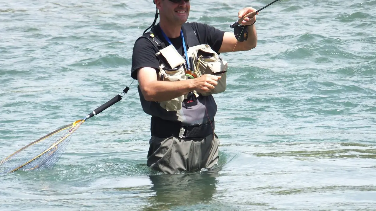 Pescando a mosca. Foto: J.P.M