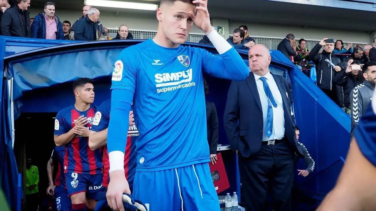Remiro con la camiseta de la SD Huesca la pasada temporada | Foto: C.Pascual