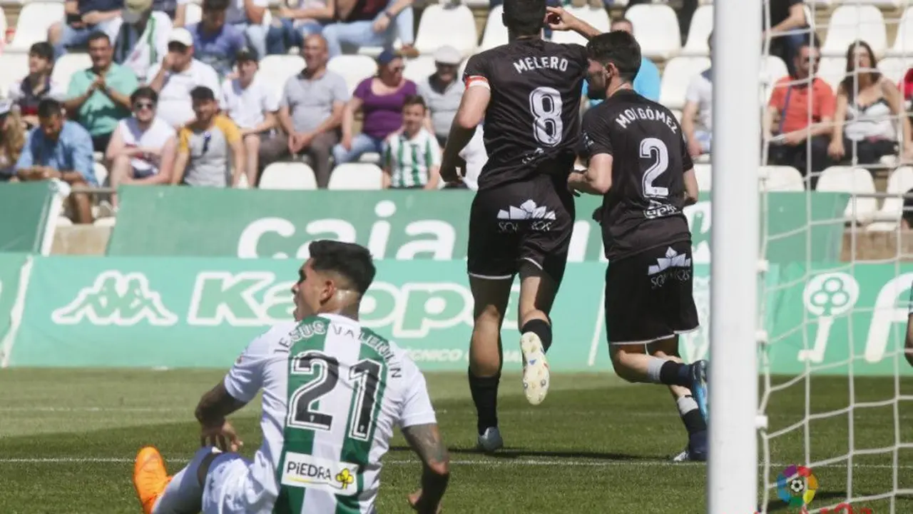 Melero, con su gesto caracter&iacute;stico tras marcar un gol en este caso ante el C&oacute;rdoba. Foto: LaLiga 1/2/3