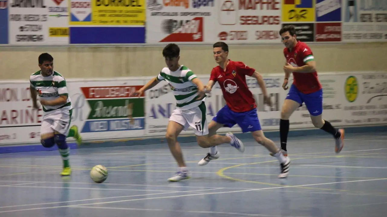Imagen de archivo de un partido de f&uacute;tbol sala de la liga comarcal de Monegros. Foto: Comarca de Monegros
