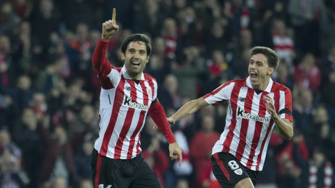 Etxeita celebra uno de sus cuatro tantos con el Athletic | Foto: Mundo Deportivo