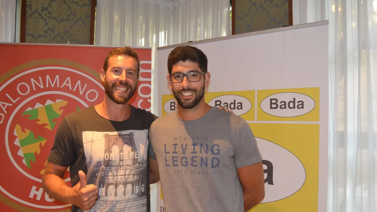 Mota y Pinto en la presentaci&oacute;n de la campa&ntilde;a 2018/19. Foto: Sporthuesca