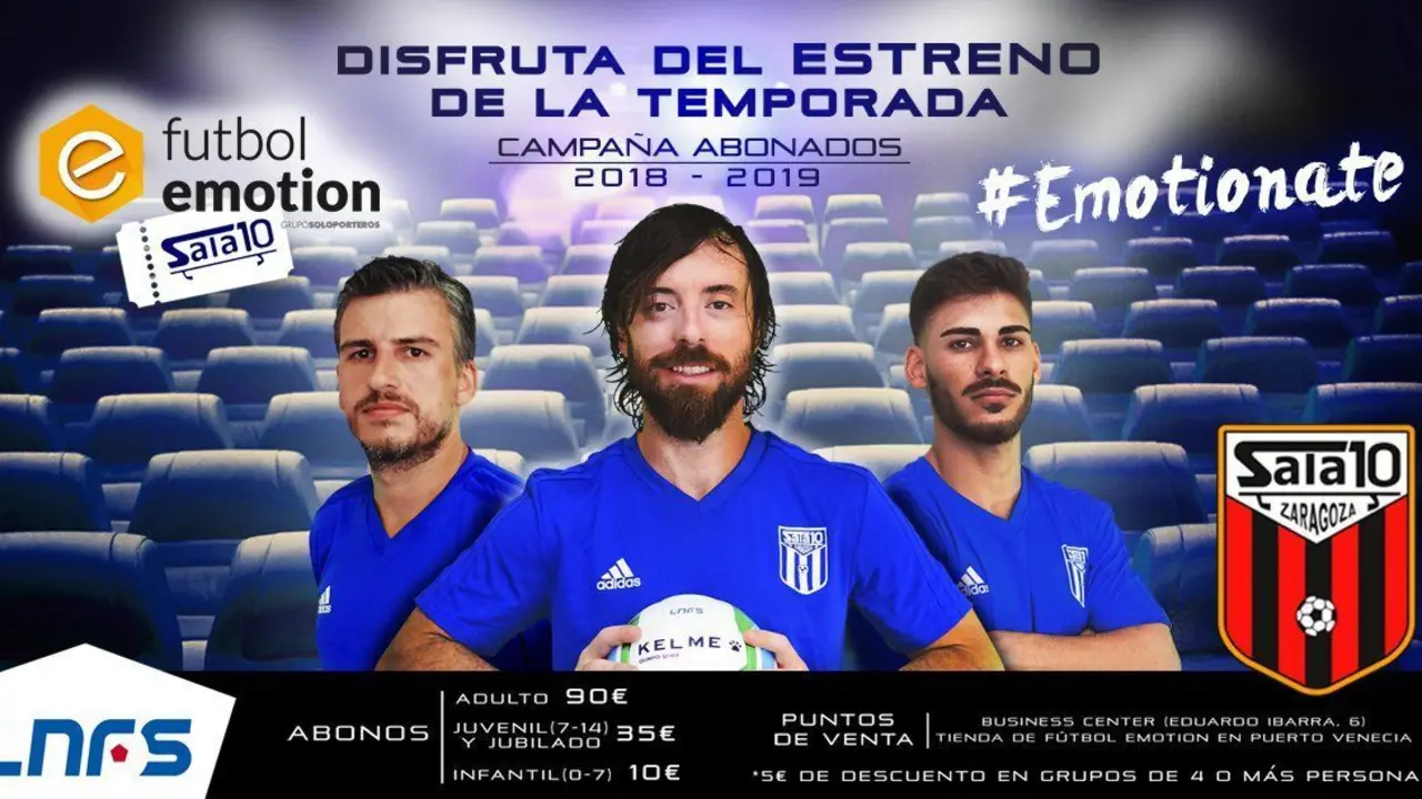 Cartel de la nueva campa&ntilde;a de abonados. Foto: F&uacute;tbol Emotion Zaragoza