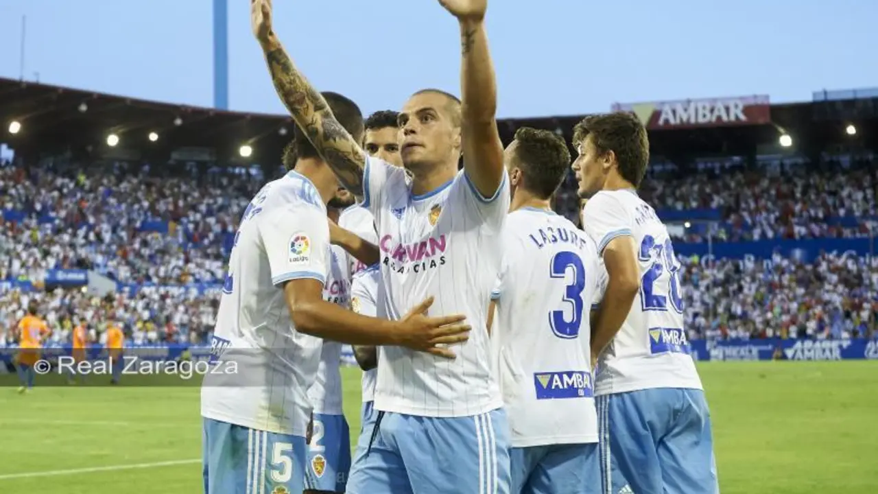 La cantera aporta juego y goles al actual Real Zaragoza.  Foto: Tino Gil | Real Zaragoza
