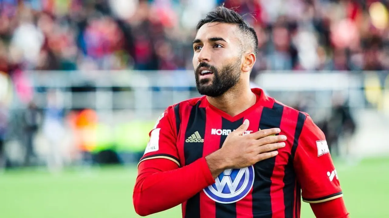 Ghoddos, con la camiseta de su antiguo club, puede dejar una importante cantidad en las arcas del Huesca | Foto: SVT Nyheter