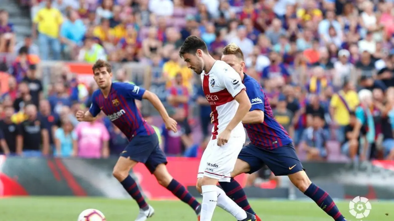 Moi en el partido contra el Bar&ccedil;a disputado en el Camp Nou | Foto: LaLiga 