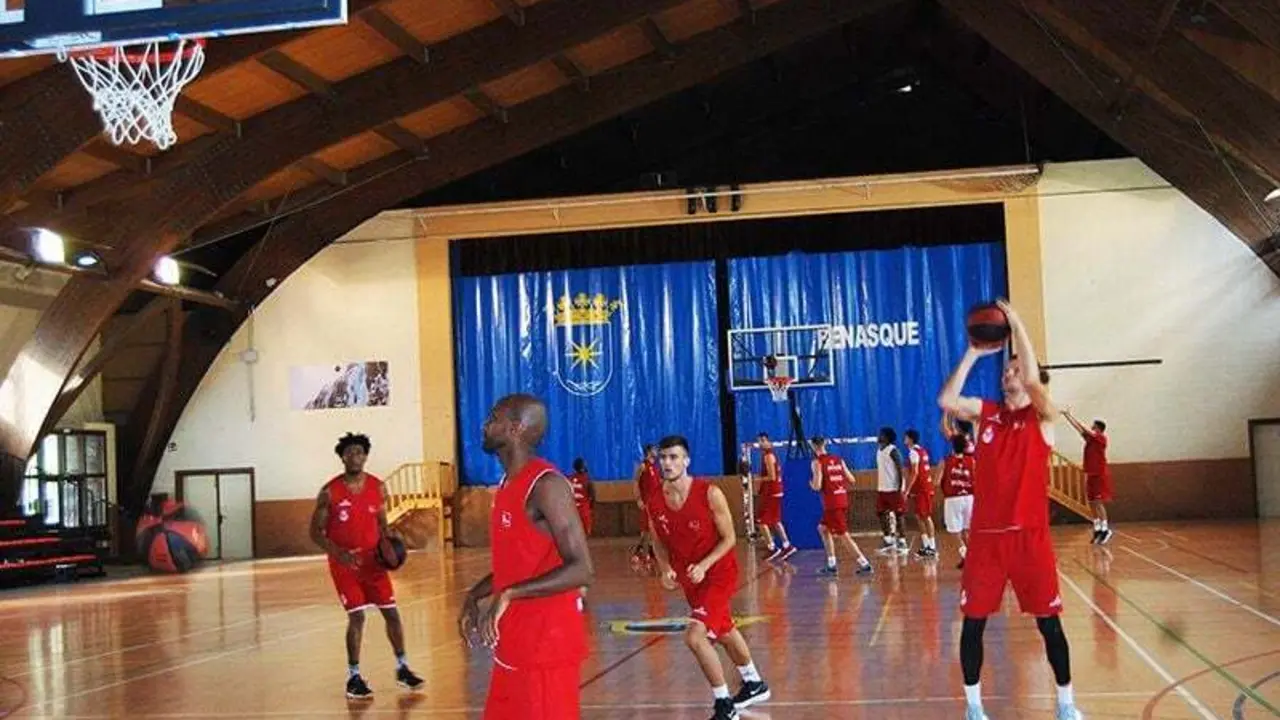 El equipo ha entrenado esta tarde en Benasque. Foto: Basket Zaragoza