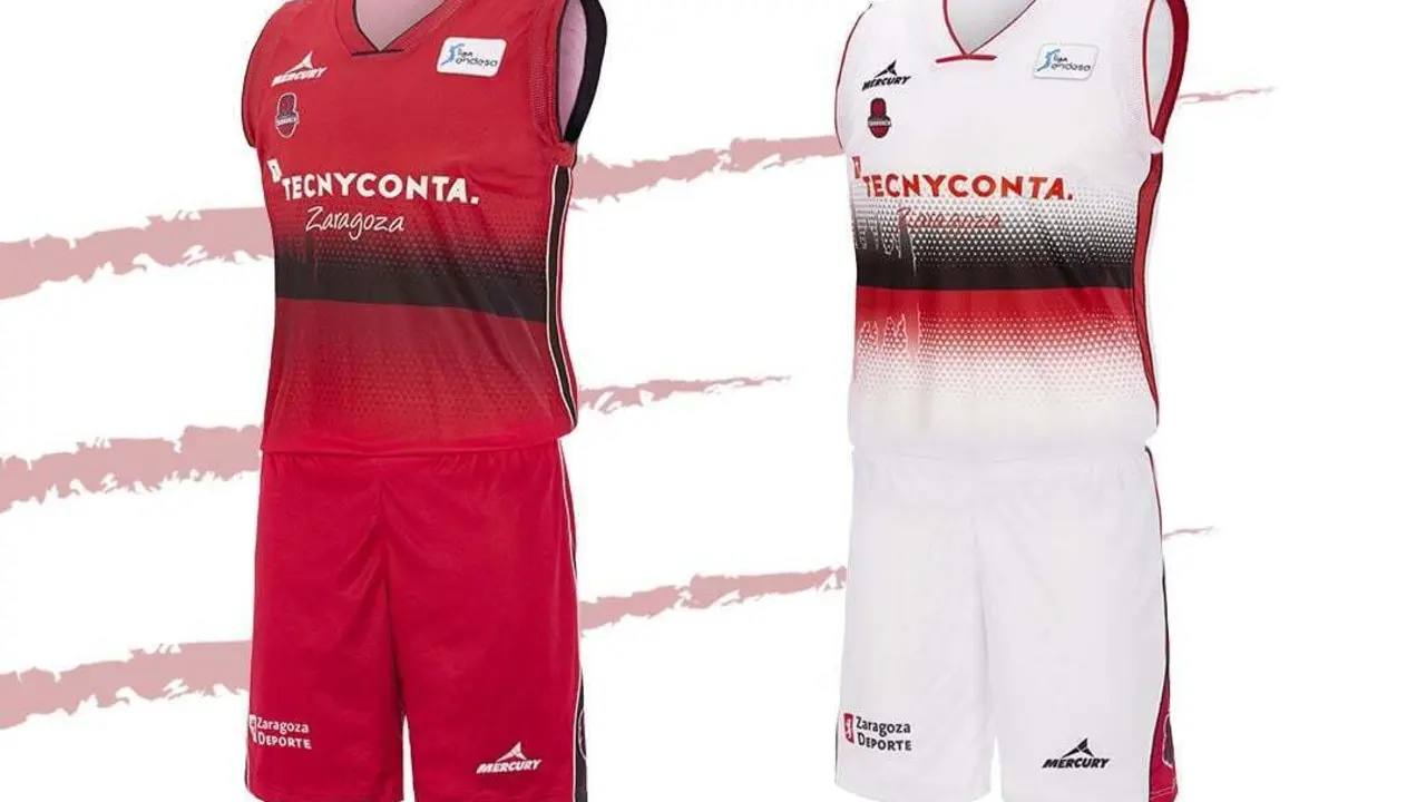 Las nuevas equipaciones del Tecnyconta. Foto: Basket Zaragoza