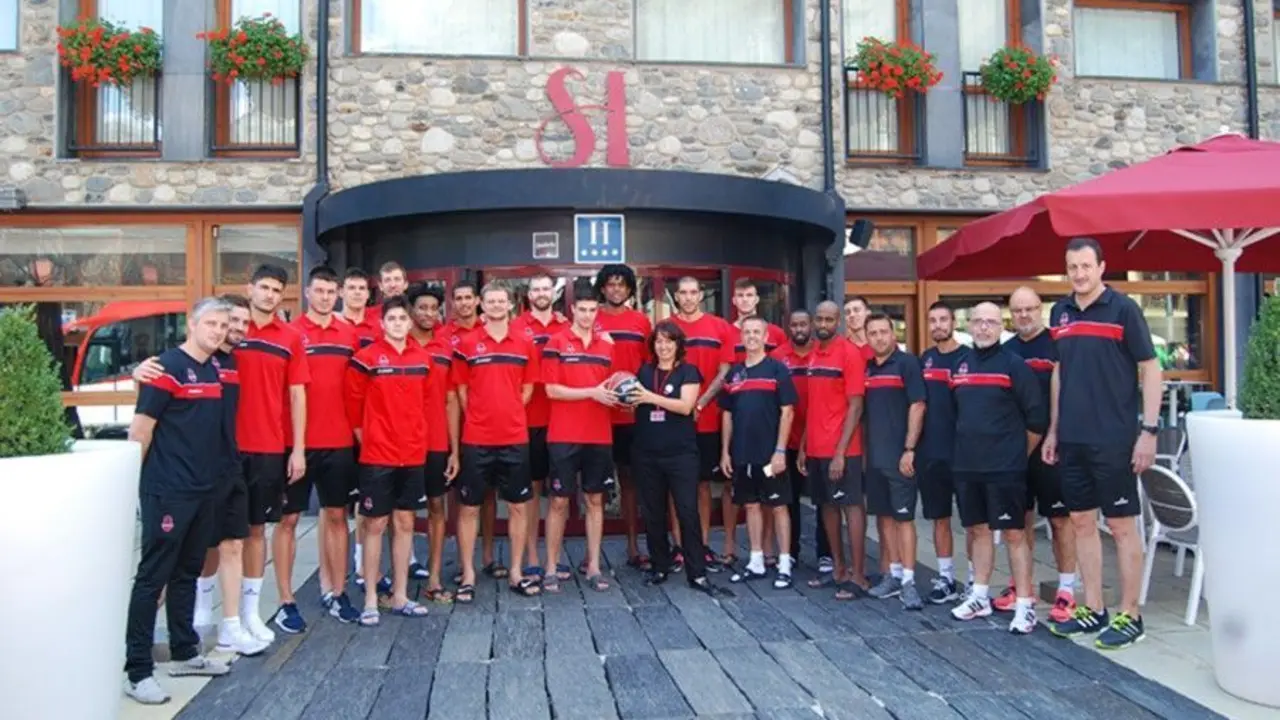 El Tecnyconta Zaragoza en su pretemporada en Benasque. | Foto: Basket Zaragoza