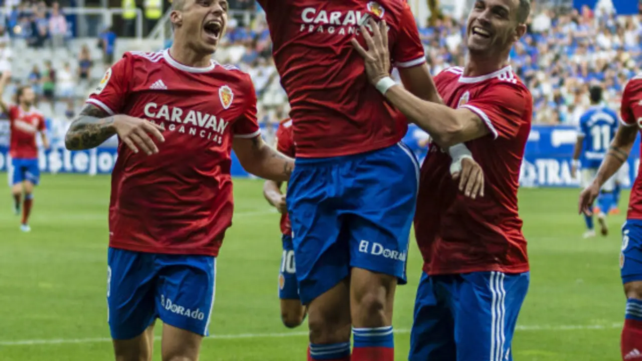 Verdasca celebra su gol ante el Oviedo en la temporada 18/19 | Foto: La Liga
