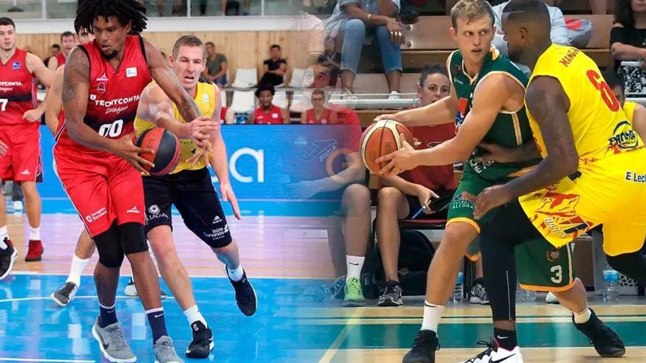 Javier Justiz (Tecnyconta) y Tyler Haws (Levitec), dos de las caras nuevas que m&aacute;s han agradado hasta el momento | Fotos: ACB y C.Pascual