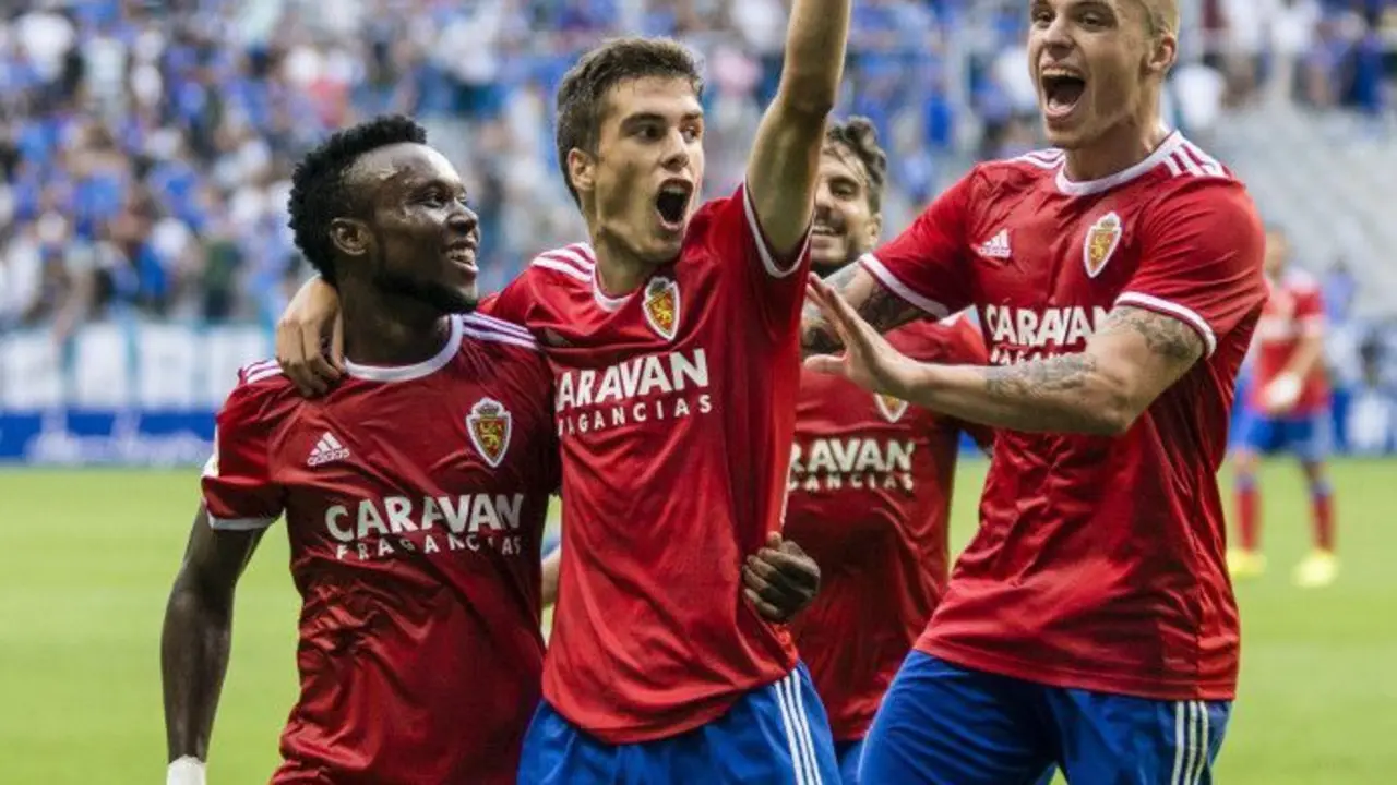 Soro celebra su gol en el 0 a 4 al Oviedo. | Foto: La Liga