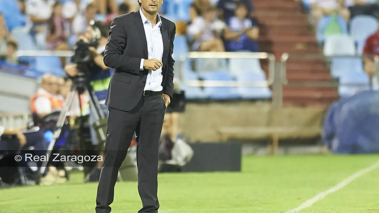 Idiakez en un entrenamiento en la Ciudad Deportiva. | Foto: Tino Gil, Real Zaragoza
