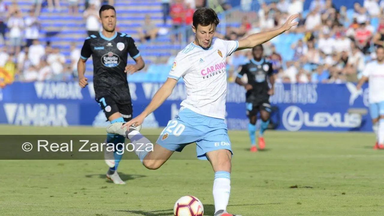 Marc Gual con la camiseta del Real Zaragoza| Foto: La Liga