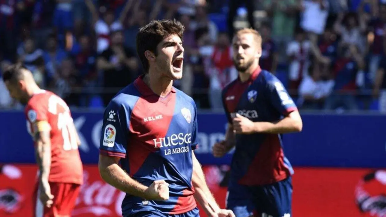 Melero celebra su primer gol en Primera | Foto: LFP
