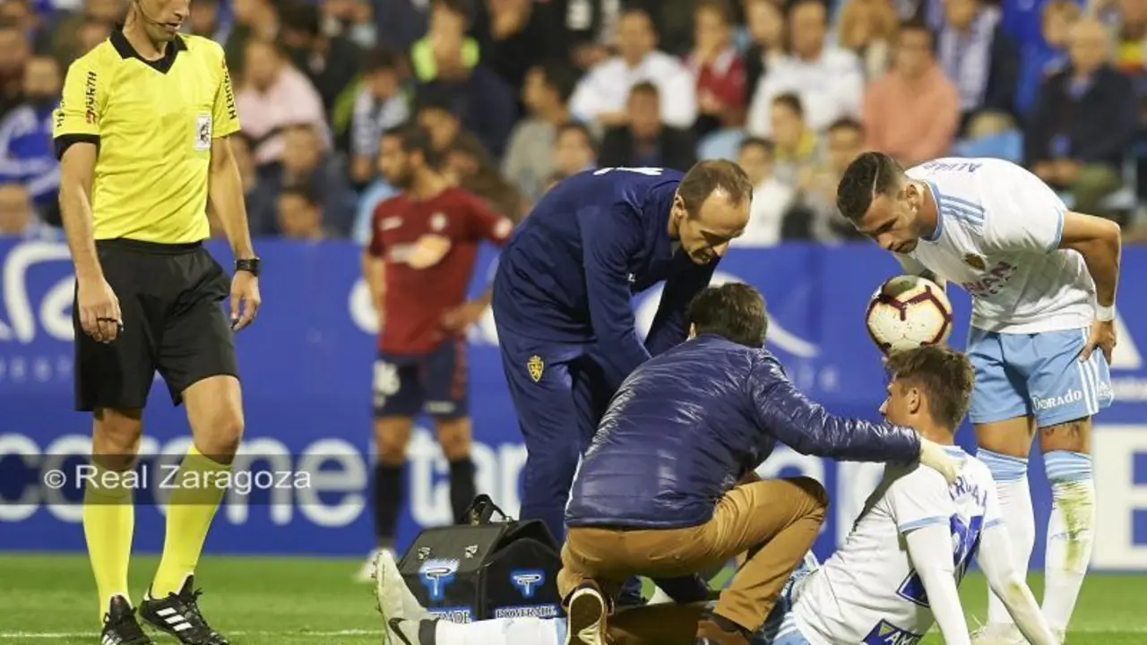 Gual tampoco se ha librado esta temporada de pasar por la enfermer&iacute;a. Foto: Real Zaragoza