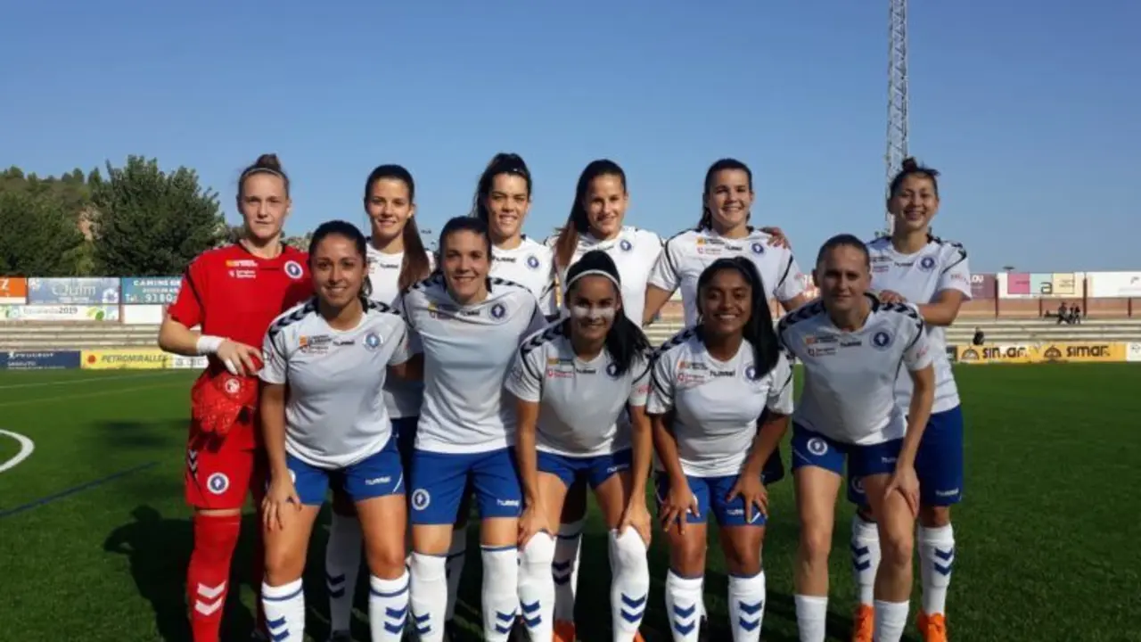 El Zaragoza Femenino en su partido ante el Igualada. | Foto: Zaragoza CFF