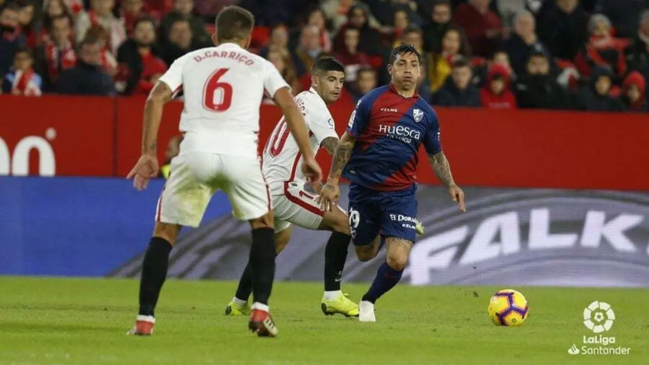 'Chimy' ante el Sevilla en el Pizju&aacute;n | Foto: LaLiga
