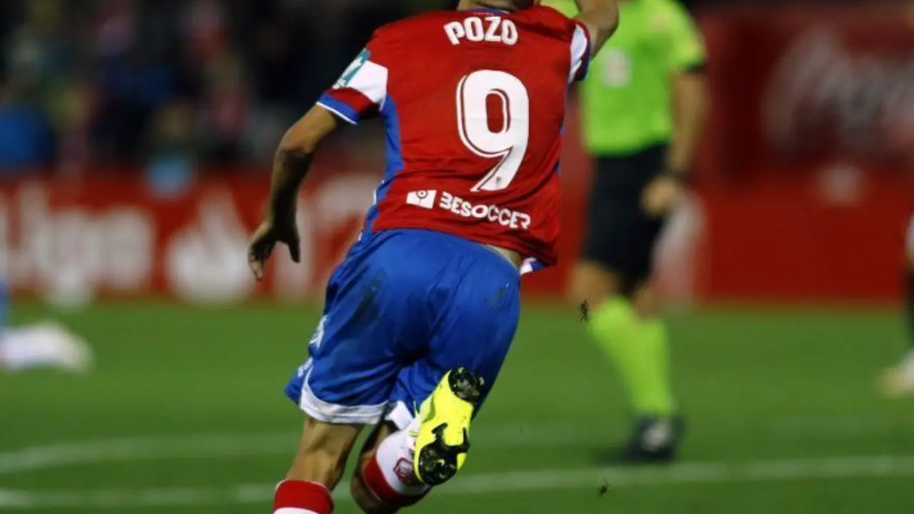 Pozo celebra su gol ante el Almeria en la pasada jornada | Foto: LaLiga