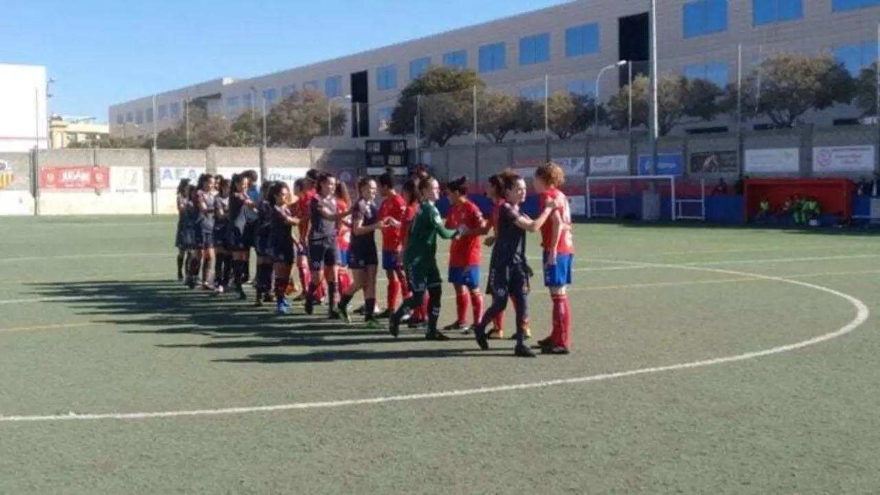 El Zaragoza CFF en su partido ante el Son Sardina. Foto: Zaragoza CFF.