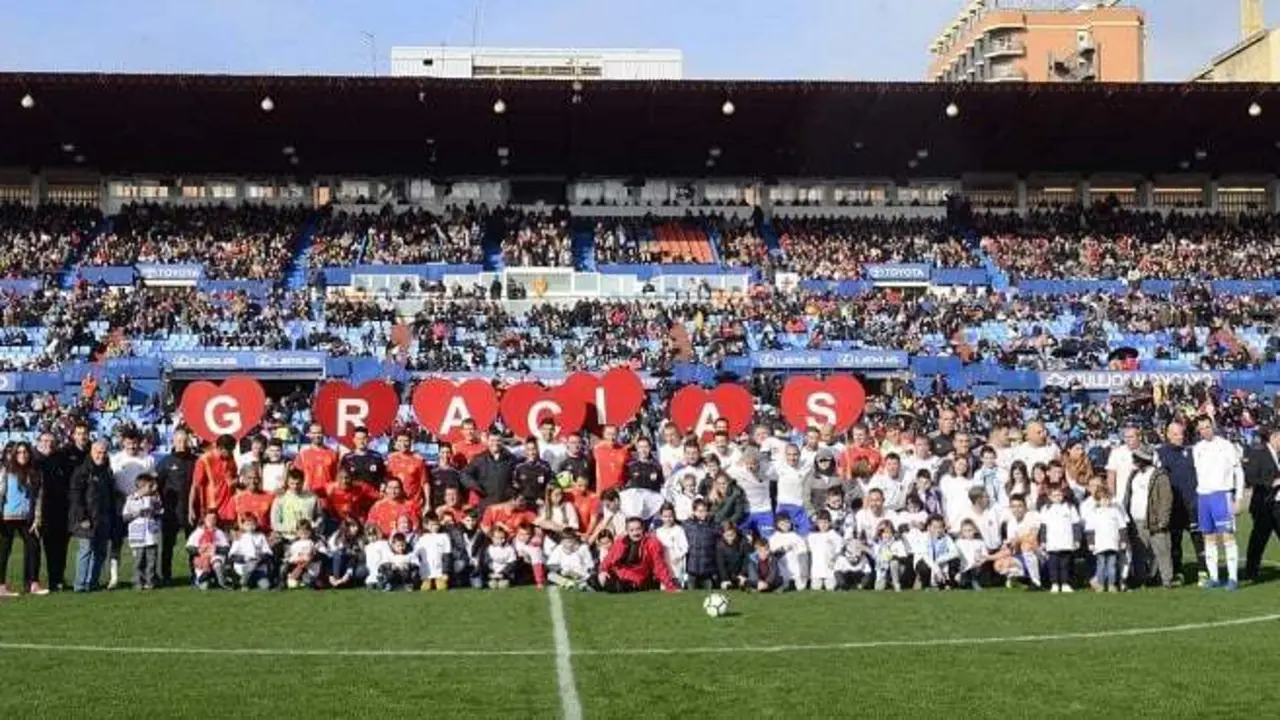 18.000 personas en las gradas de La Romareda en el partido a beneficio de Aspanoa. | Foto: Aspanoa