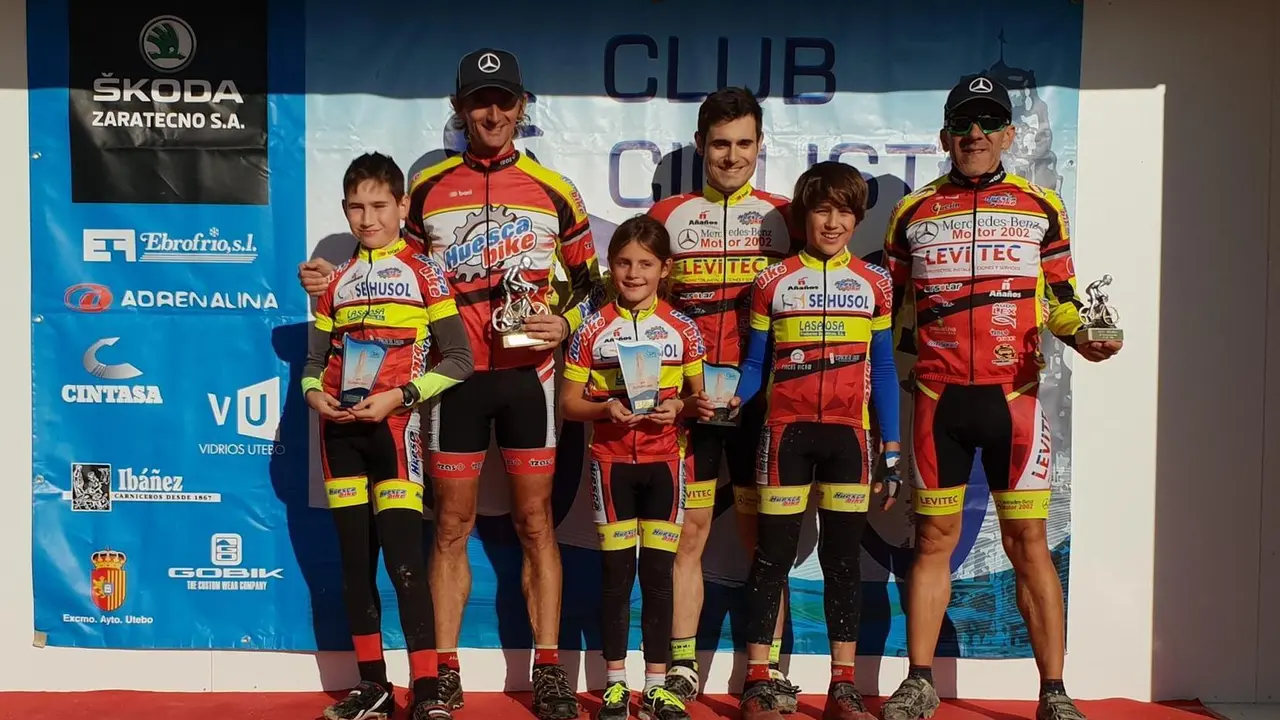 Los participantes del Huesca Bike en el CX Utebo. | Foto: Huesca Bike