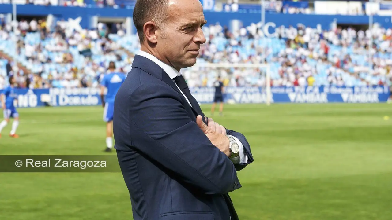 El presidente, Christian Lapetra, en La Romareda. | Foto: Real Zaragoza