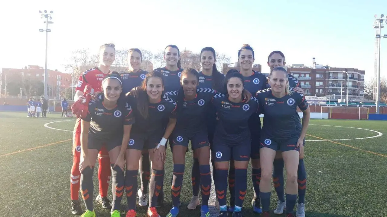 Once del Zaragoza CFF ante el Sant Gabriel. | Foto: Zaragoza CFF