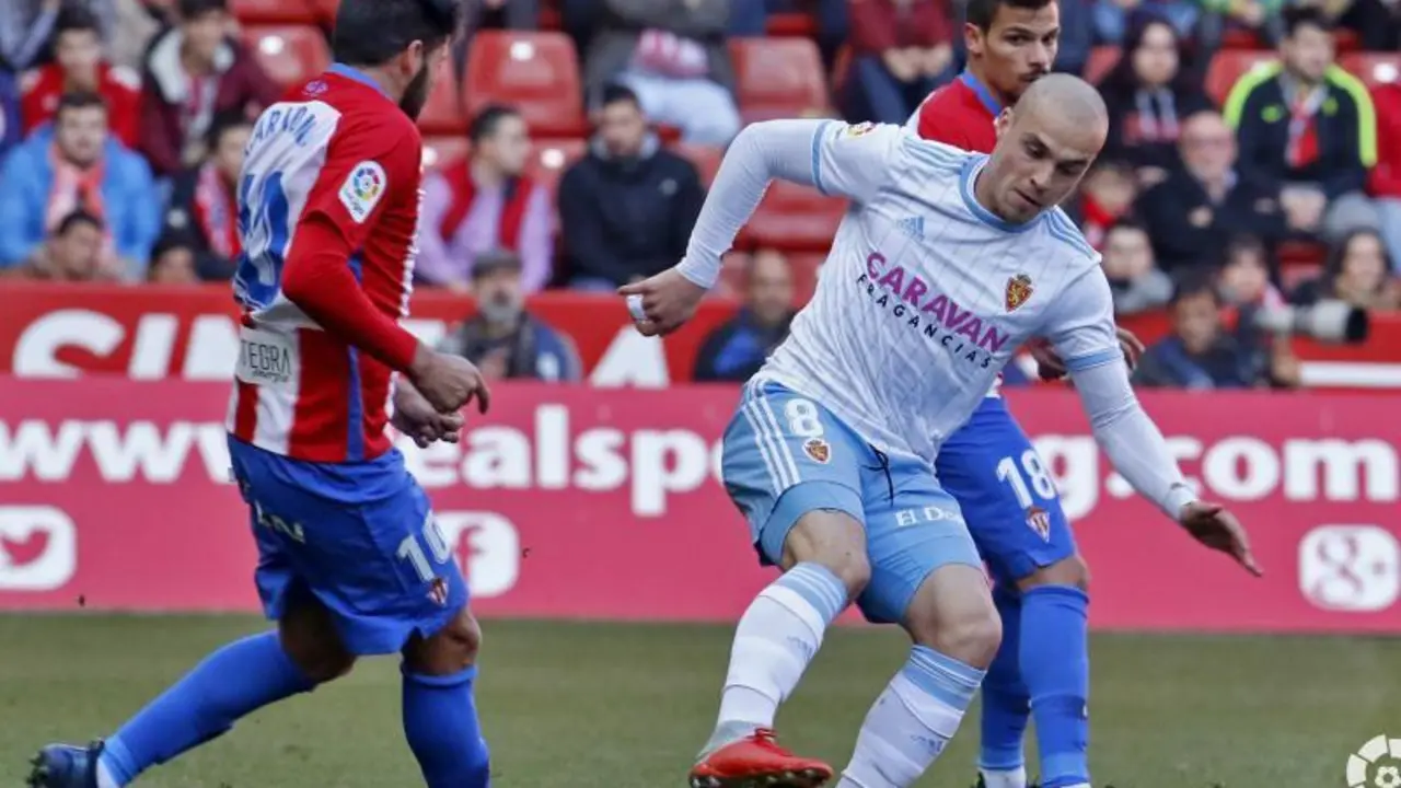 Pombo ante el Sporting. Foto: La Liga