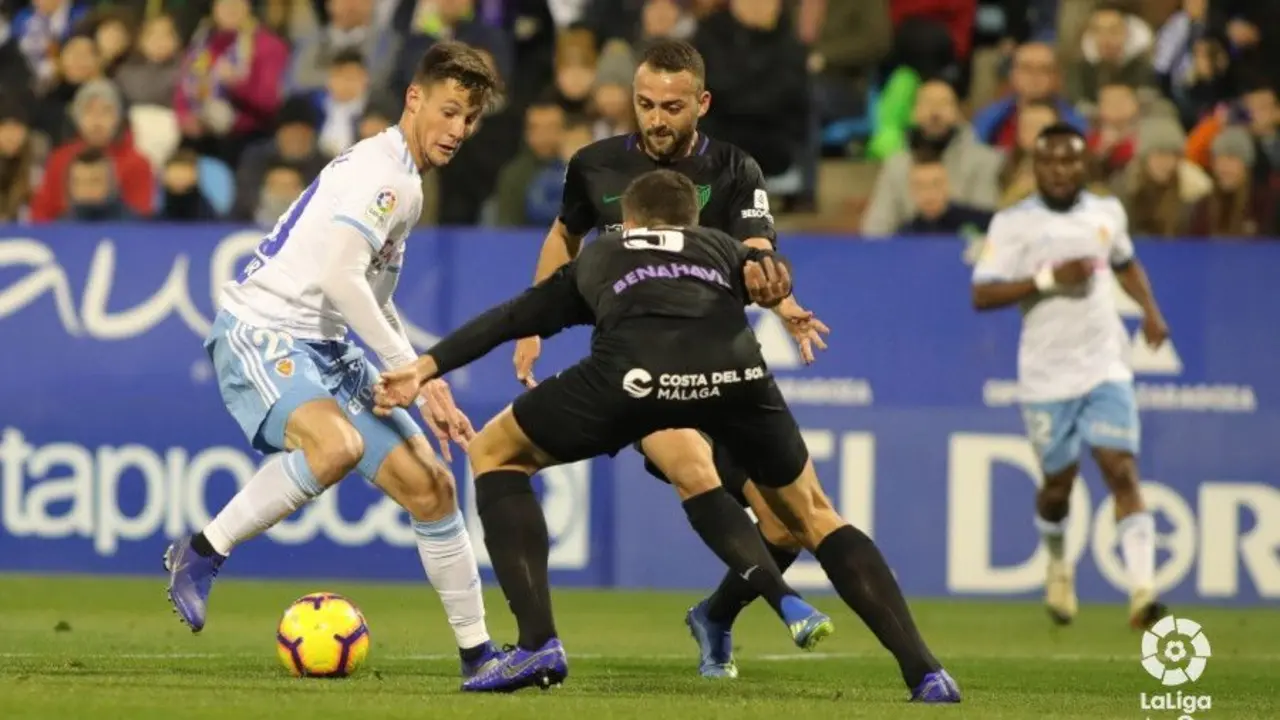 Marc Gual en el partido de la primera vuelta ante el M&aacute;laga CF. | Foto: LaLiga