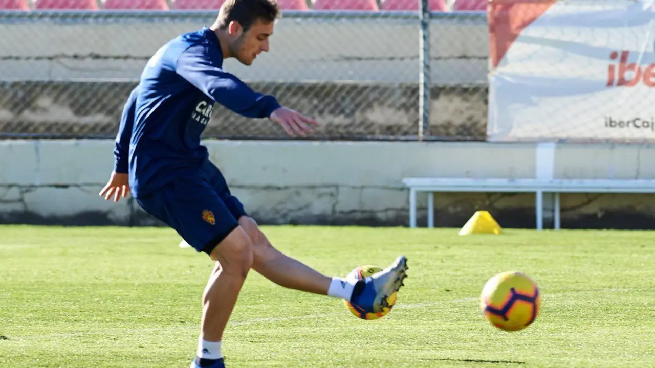 Lasure entrena en la Ciudad Deportiva.l | Foto: Real Zaragoza