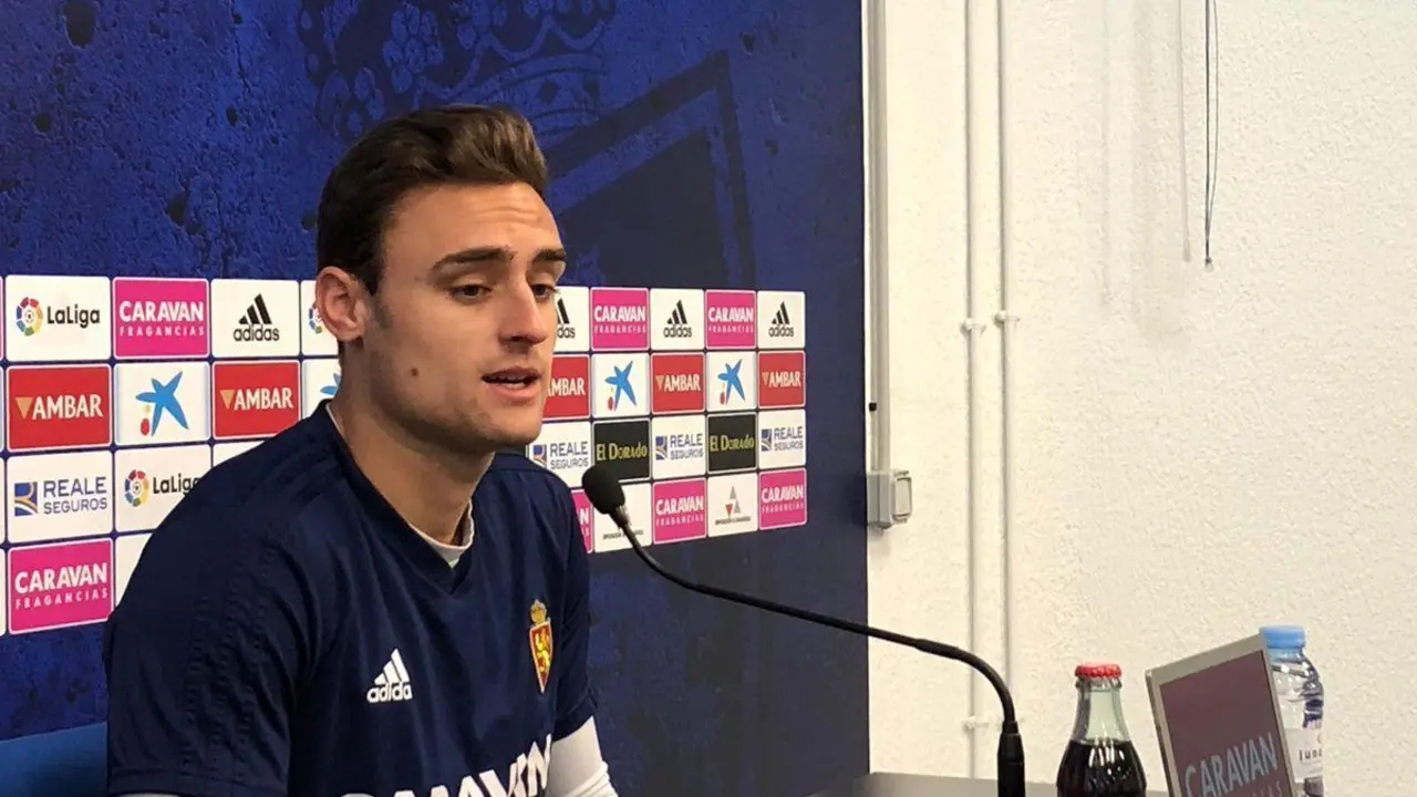 Lasure en sala de prensa | Foto: Real Zaragoza