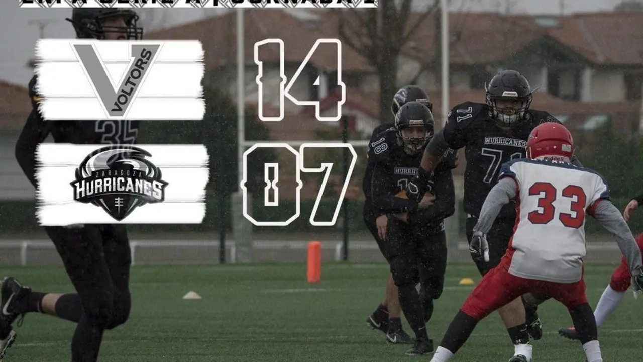 Cartel del resultado. Foto: Zaragoza Hurricanes