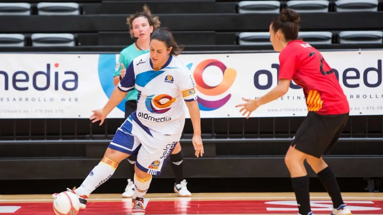 Marta Alonso, durante un partido de la presente temporada. Foto: Sala Zaragoza