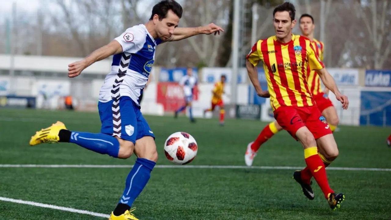 Momento del partido. Foto: CD Ebro