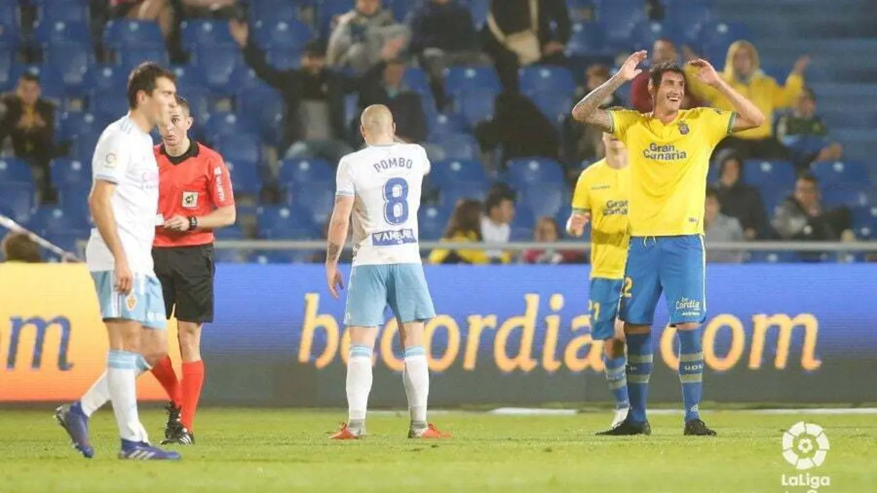 El Zaragoza se lleva un empate a uno de su visita al Estadio de Gran Canaria. Foto: La Liga