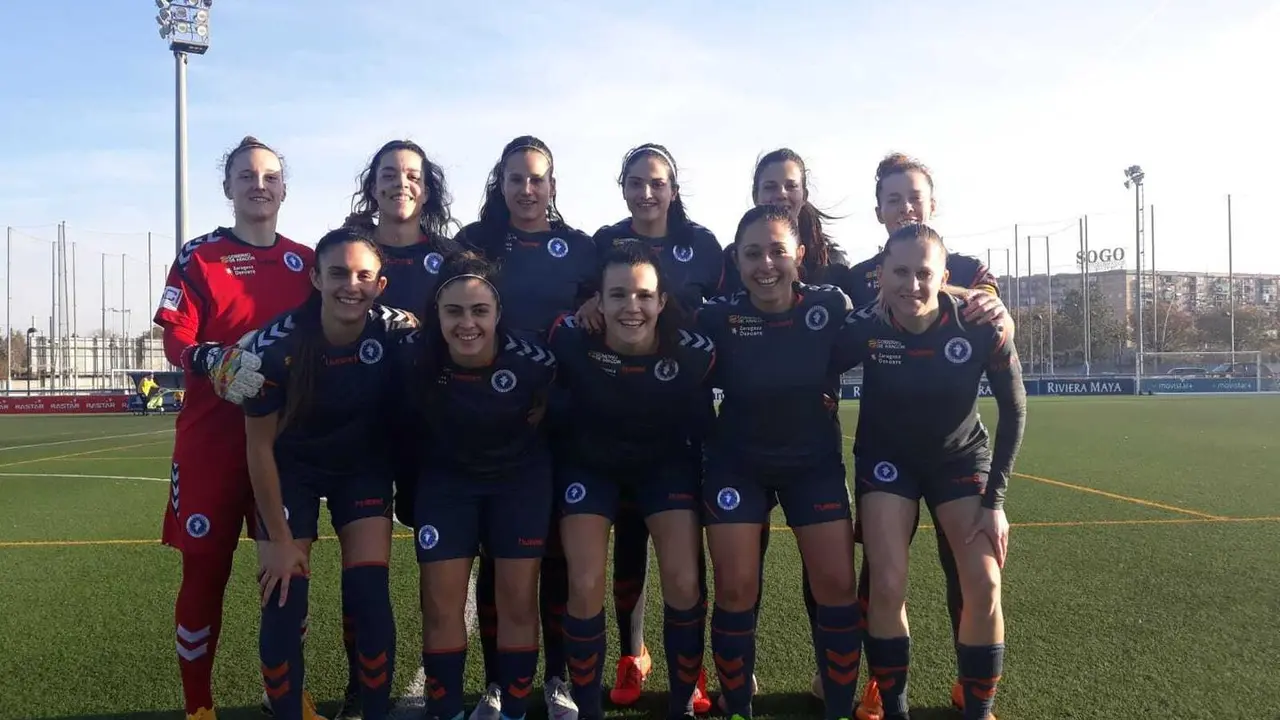 Once del Zaragoza CFF ante el Espanyol B. Foto: Zaragoza CFF