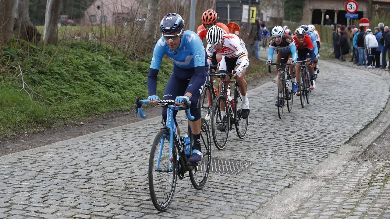 Jorge Arcas en la pasada Omloop Het Niewsblad | Foto: Bettini Photo
