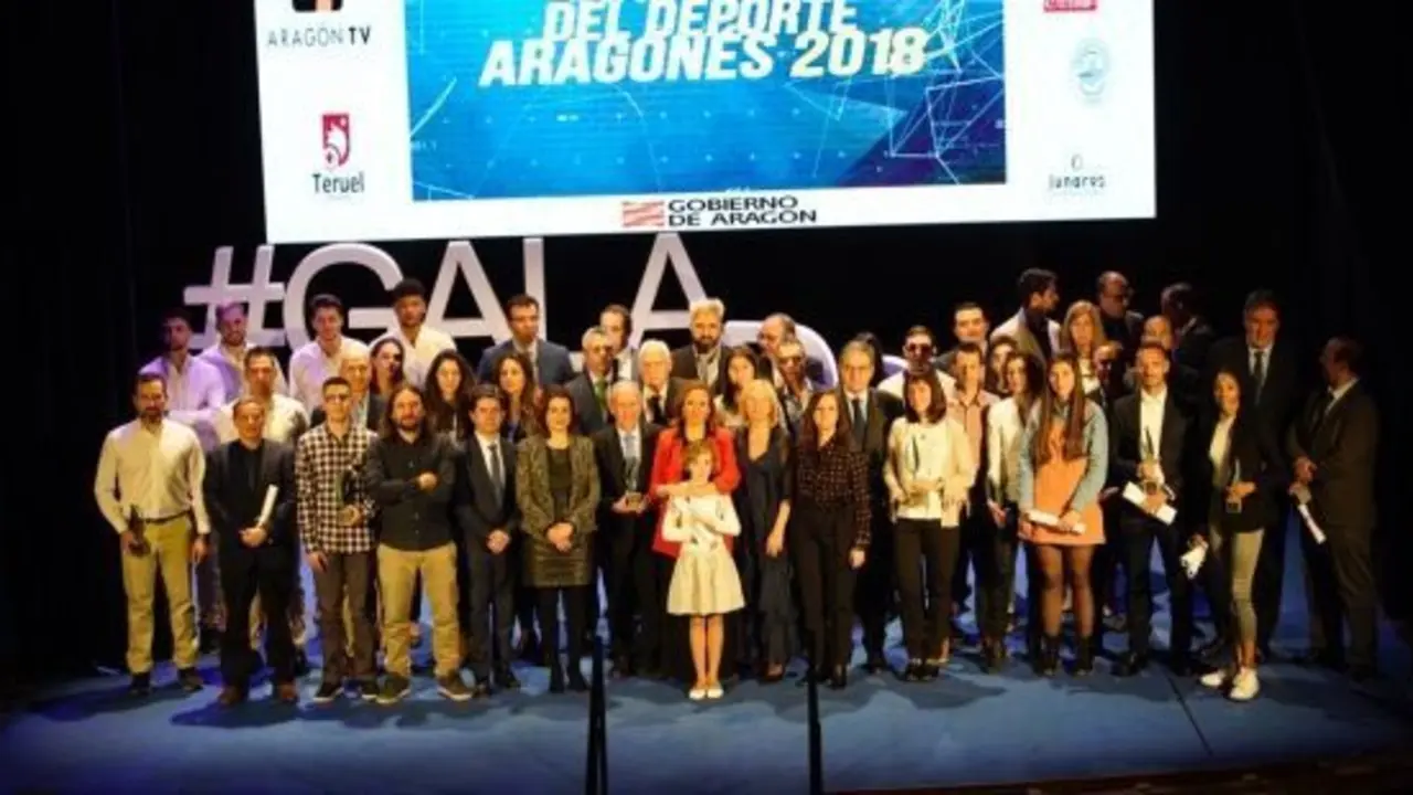 XXII edici&oacute;n de la Gala del Deporte Aragon&eacute;s celebrada en el cine Mar&iacute;n de Teruel
