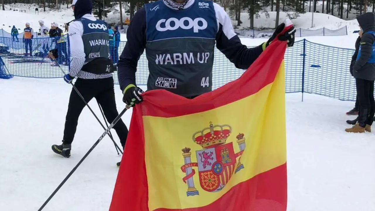 Mart&iacute; Vigo, en Falun (Suecia), en una prueba de Copa del Mundo de esqu&iacute; de fondo. Foto: Sportaragon