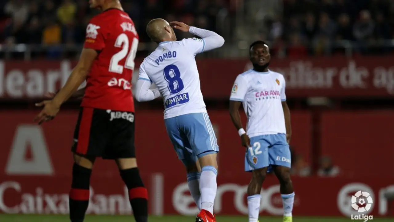 Tras un partido de sanci&oacute;n Jorge Pombo volvi&oacute; a ser el mediapunta titular del Real Zaragoza ante el Mallorca Foto: La Liga 123