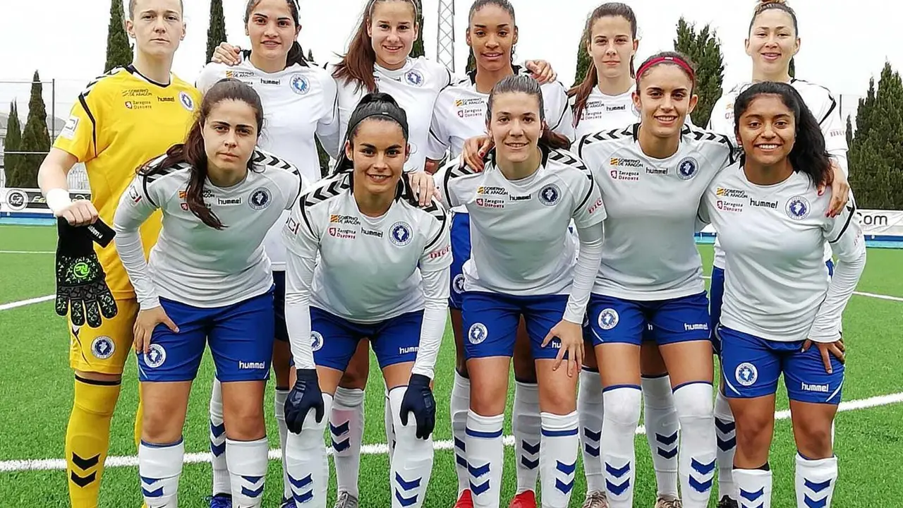 Once del Zaragoza CFF ante el Sant Gabriel. Foto: Zaragoza CFF